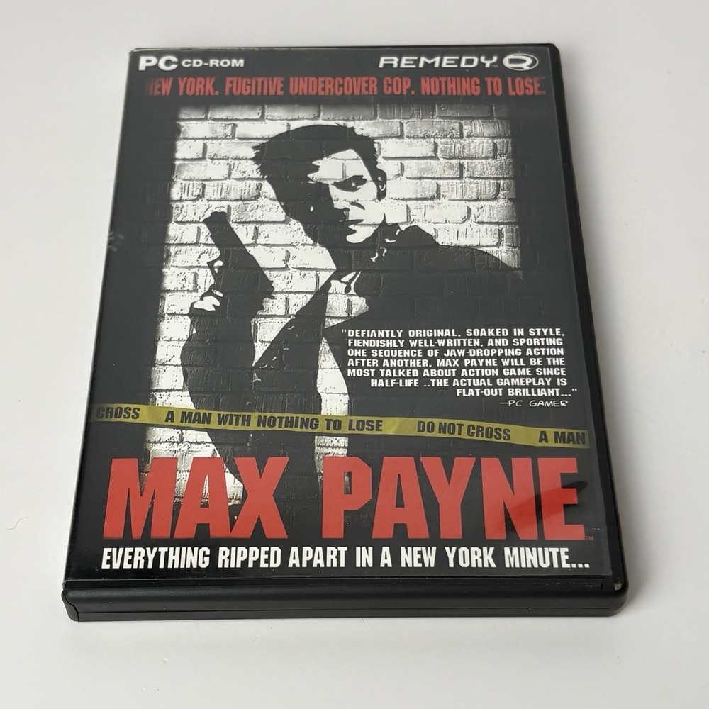 Max Payne PC CD-ROM Video Game (2001) With Case And Manual